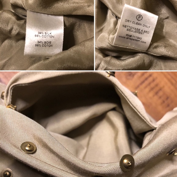 Adam Lippes Silk Metal Stud Embellished Mini Dress - Picture 3 of 6